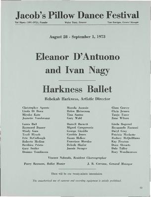 Eleanor D'Antuono and Ivan Nagy; Harkness Ballet