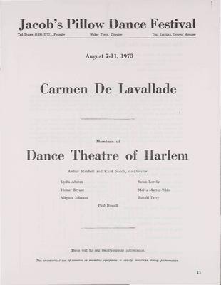 Carmen De Lavallade; Members of the Dance Theatre of Harlem