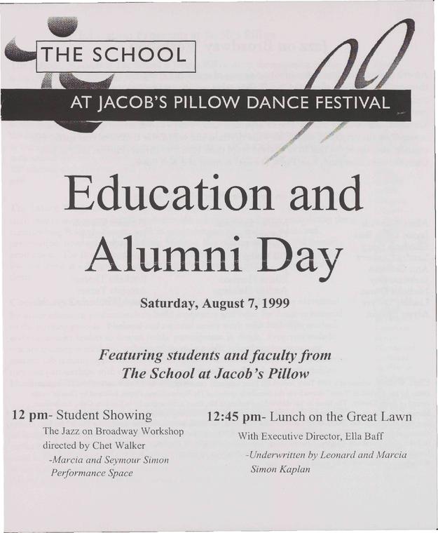 Education And Alumni Day Program 1999
