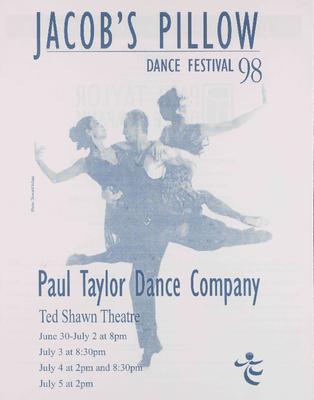 Paul Taylor Dance Company Performance Program 1998