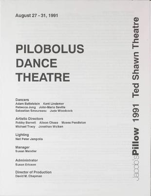 Pilobolus Dance Theatre Performance Program