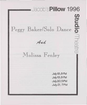 Peggy Baker and Molissa Fenley Performance Program