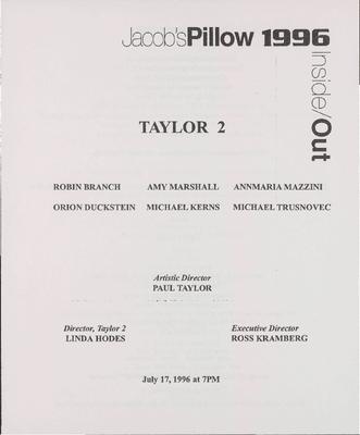 Taylor 2 Performance Program 1996