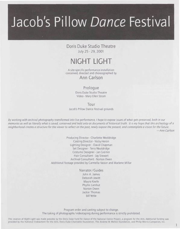 Night Light Performance Program