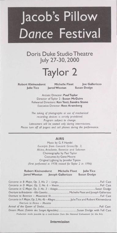 Taylor 2 Performance Program 2000