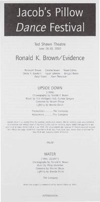 Ronald K. Brown / Evidence Program 2002