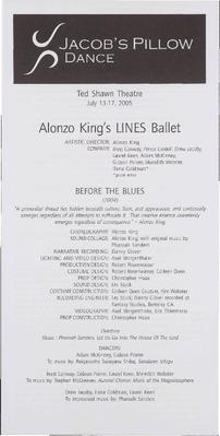 Alonzo King's LINES Ballet Performance Program