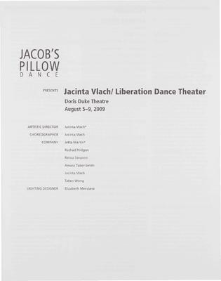 Jacinta Vlach / Liberation Dance Theater Performance Program 2009