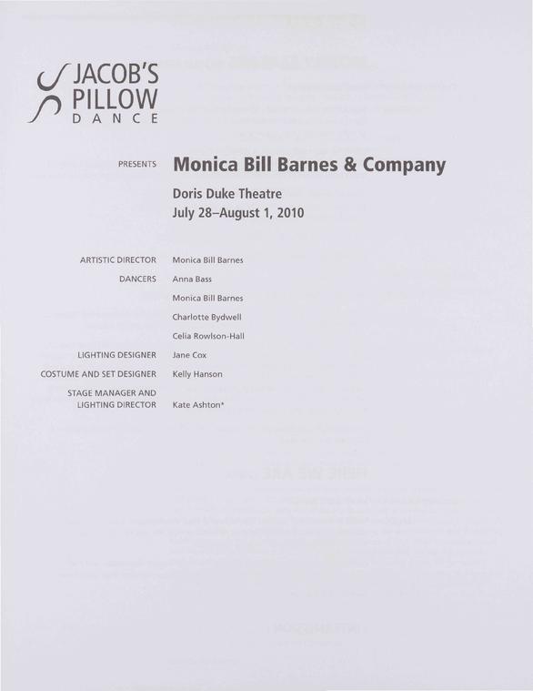 Monica Bill Barnes & Company Program 2010