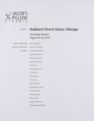 Hubbard Street Dance Chicago Performance Program 2010