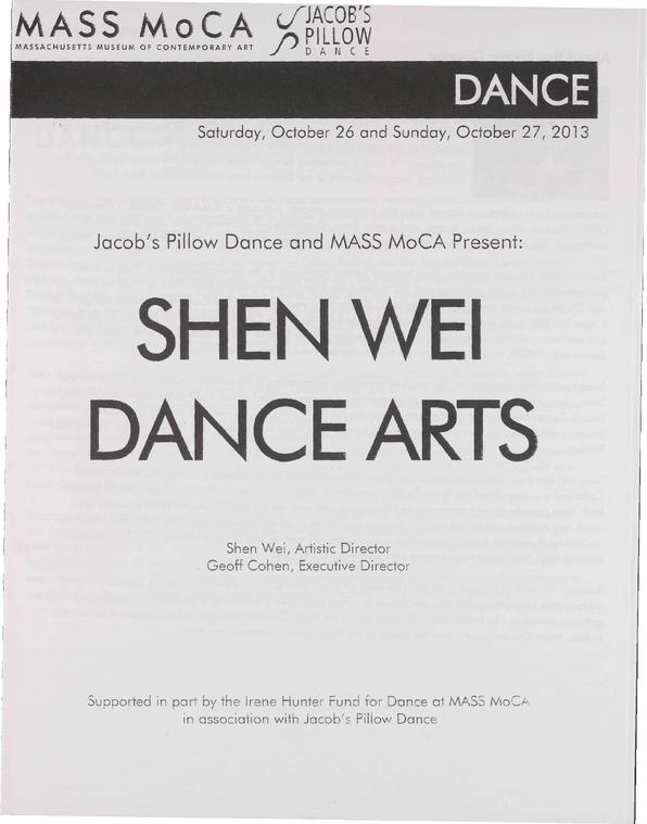 Shen Wei Dance Arts Performance Program 2013