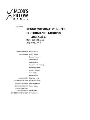 Reggie Wilson/Fist & Heel Performance Group Performance Program 2014