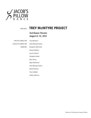 Trey McIntyre Project Performance Program 2012