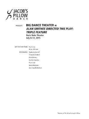 Big Dance Theatre Performance Program 2015
