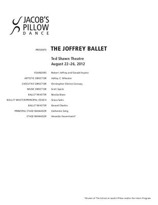 Joffrey Ballet Performance Program 2012