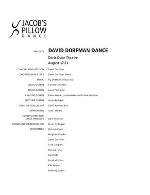 David Dorfman Dance Program 2011