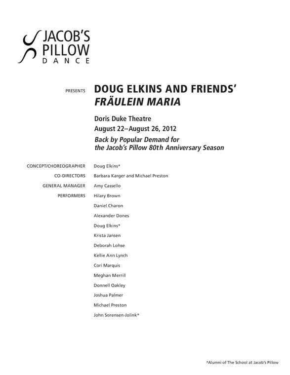 Doug Elkins and Friends Performance Program 2012