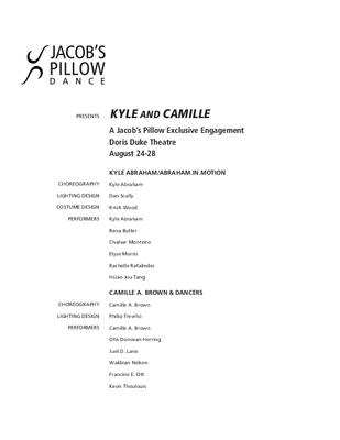 Kyle and Camille Program 2011