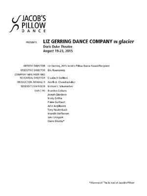 Liz Gerring Dance Company Performance Program 2015