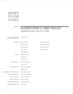 Alonzo King's LINES Ballet Program 2008
