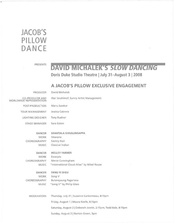 David Michalek's Slow Dancing Program 2008