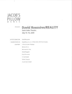 David Roussève Program 2009