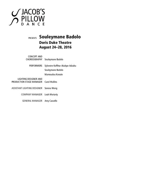 Souleymane Badolo Program 2016