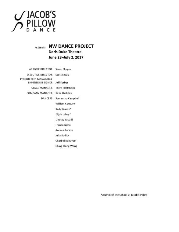 NW Dance Project Program 2017