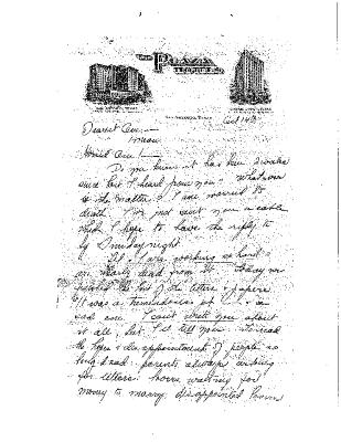 La Meri letter to Guido Carreras