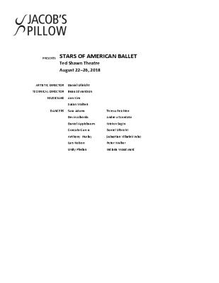 Stars of American Ballet Program 2018
