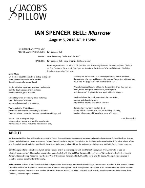 Ian Spencer Bell Program 2018