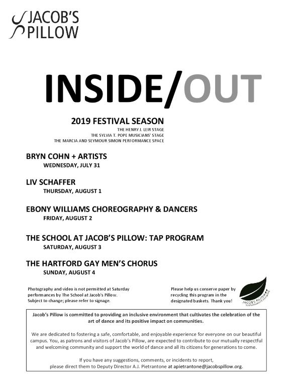 Inside/Out Performance Program Week 7 2019