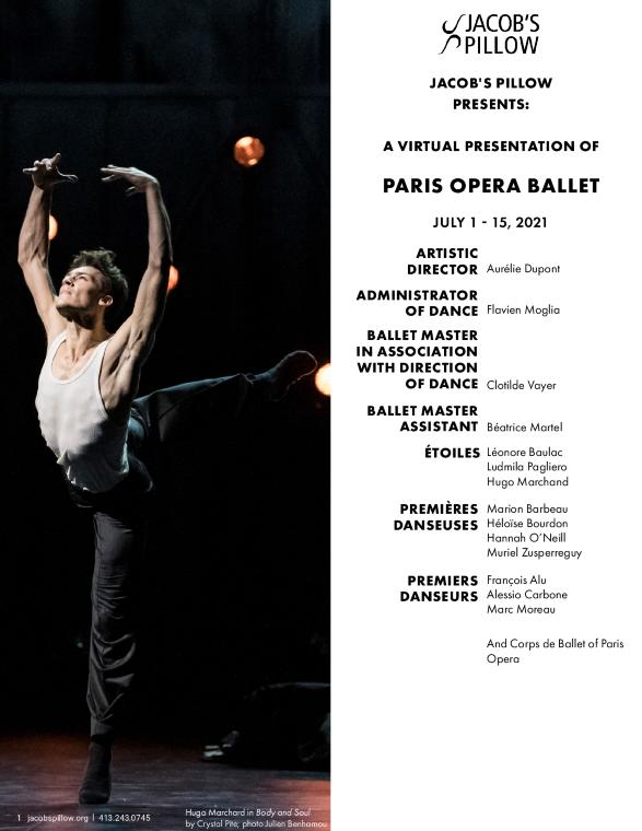 Paris Opera Ballet + Crystal Pite Program 2021