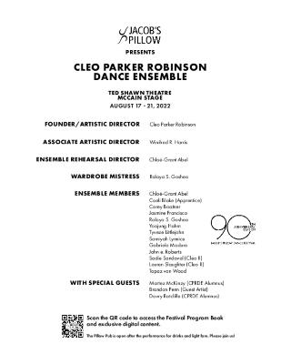 Cleo Parker Robinson Dance Ensemble Program 2022