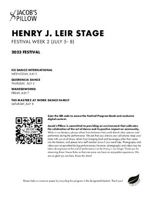 Henry J. Leir Performance Program Week 2 2023