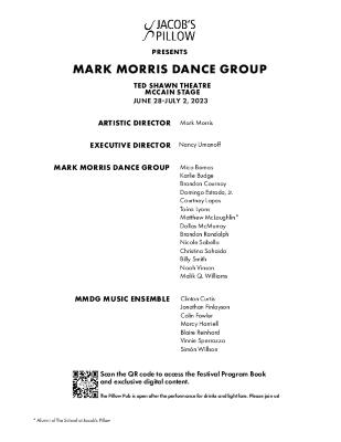 Mark Morris Dance Group Program 2023
