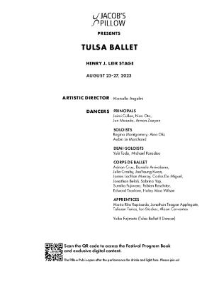 Tulsa Ballet Program 2023