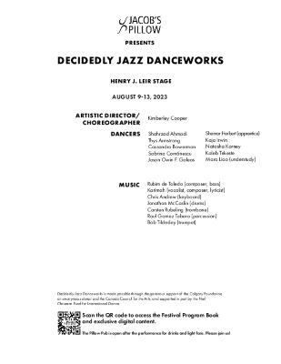 Decidedly Jazz Danceworks Program 2023